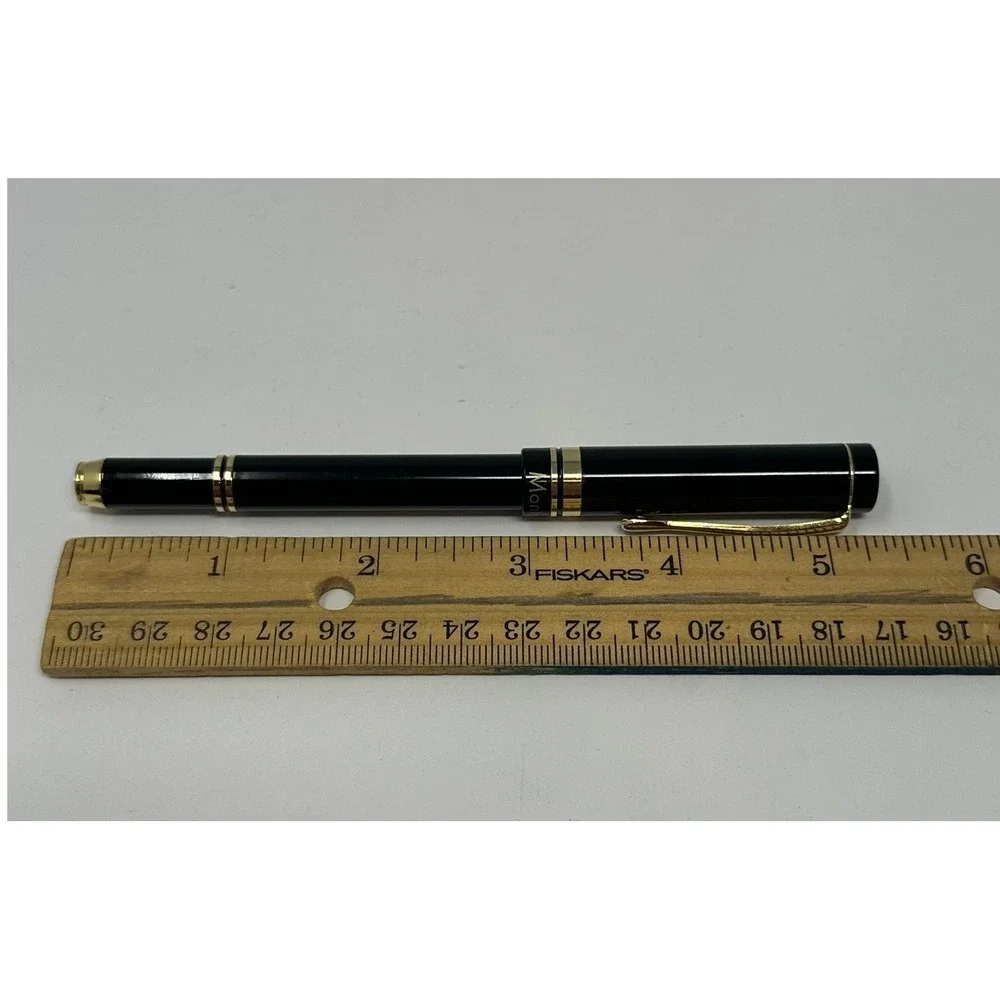 Montefiore Black and Gold Rollerball Pen Personalized EKF‎ Initials Professional